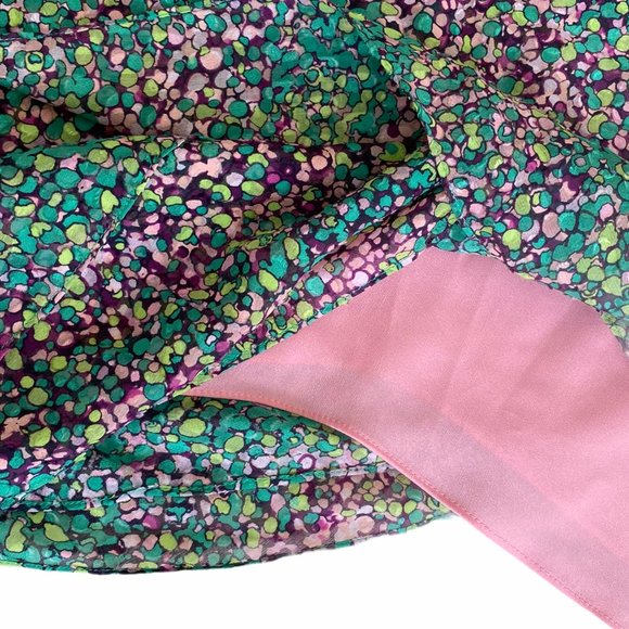 BCBGMaxAzria One Shoulder Tiered Mini Silk Dress - Picture 9 of 10